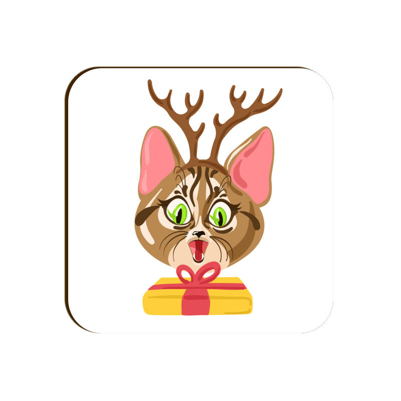 Coaster - Christmas Cat Design for Gifting - Bumper Talks