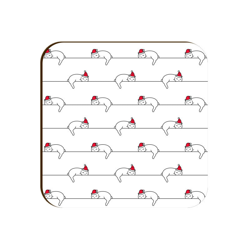 Coaster - Christmas Cat Design for Gifting - Bumper Talks