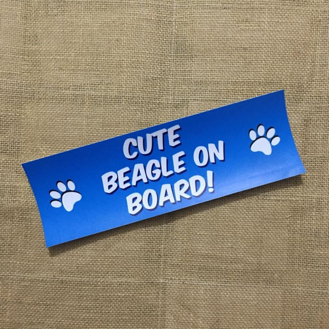 Cute Beagle on Board - Bumper Talks