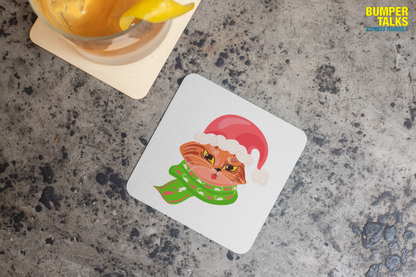 Coaster - Christmas Cat Design for Gifting - Bumper Talks