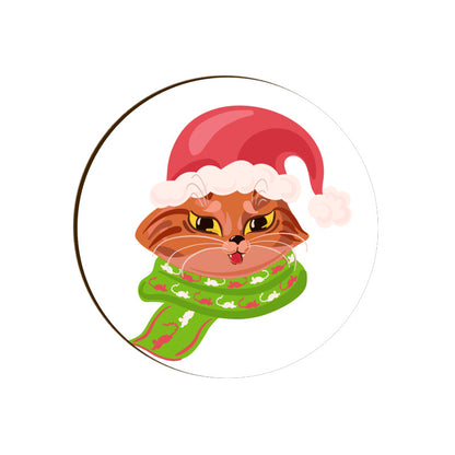 Coaster - Christmas Cat Design for Gifting - Bumper Talks