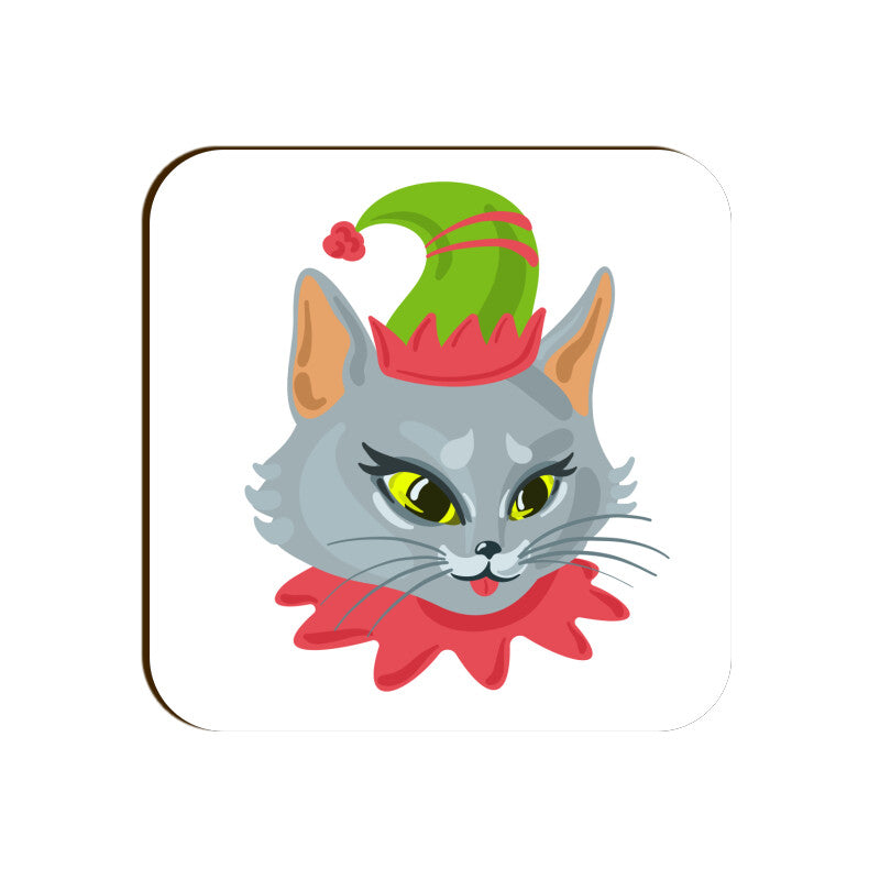 Coaster - Christmas Cat Design for Gifting - Bumper Talks