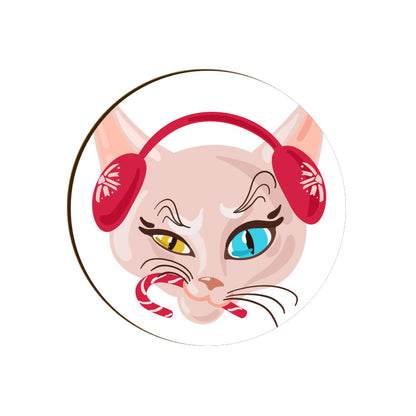 Coaster - Christmas Cat Design for Gifting - Bumper Talks