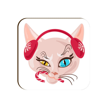 Coaster - Christmas Cat Design for Gifting - Bumper Talks