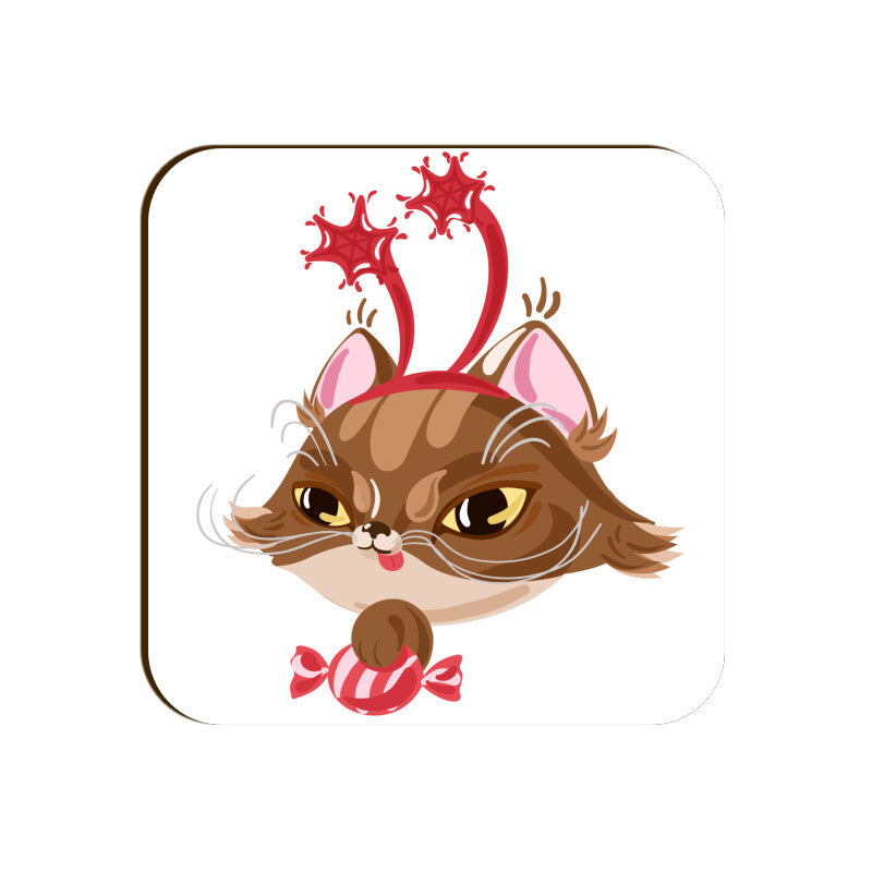 Coaster - Christmas Cat Design for Gifting - Bumper Talks