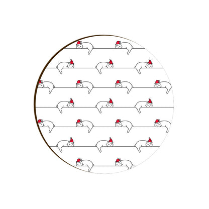 Coaster - Christmas Cat Design for Gifting - Bumper Talks