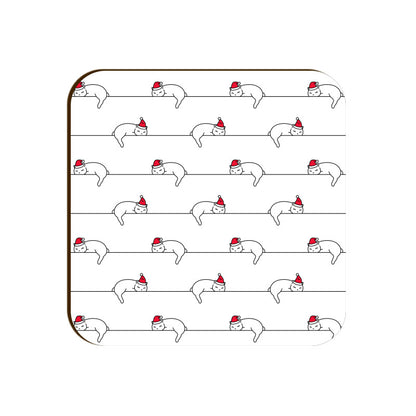Coaster - Christmas Cat Design for Gifting - Bumper Talks