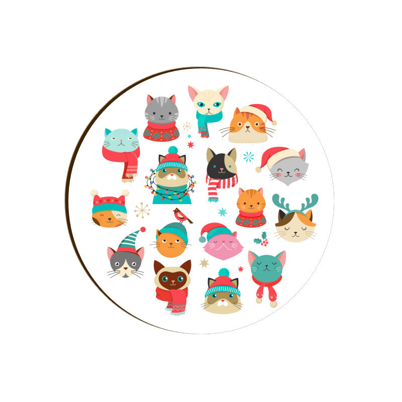 Coaster - Christmas Cat Design for Gifting - Bumper Talks