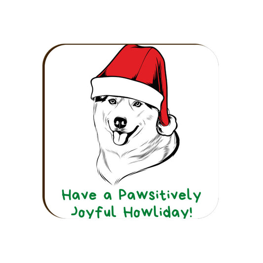 Coaster - Christmas Dog Design for Gifting - Husky - Bumper Talks