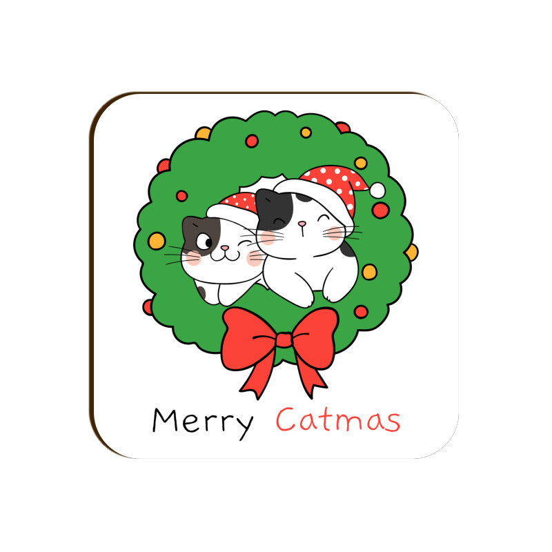 Coaster - Christmas Cat Design for Gifting - Bumper Talks
