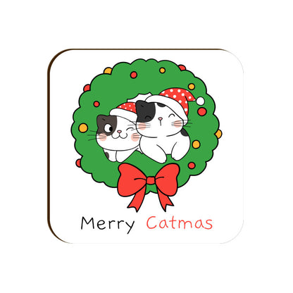 Coaster - Christmas Cat Design for Gifting - Bumper Talks