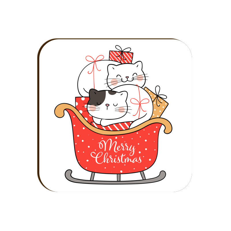 Coaster - Christmas Cat Design for Gifting - Bumper Talks